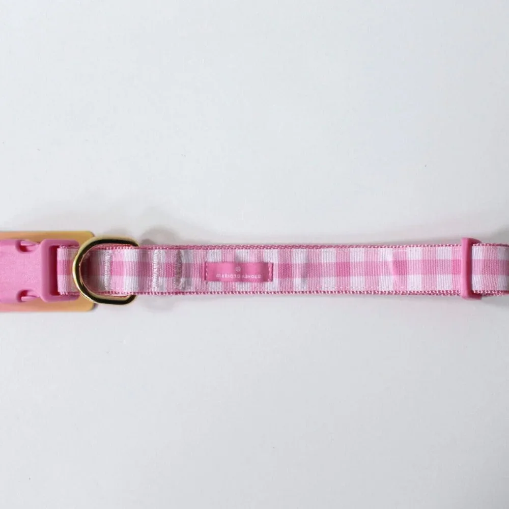 Stoney Clover Lane x Target Pink Gingham Dog Collar Size XL